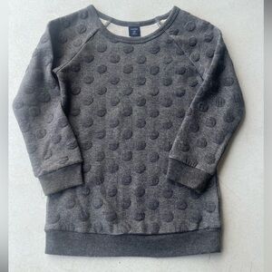 Gray Textured Sweatshirt Dress